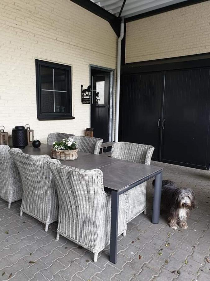 Luxe Gastenkamer Met Living En Keuken Bij Friezen Paarden Stal Pellendijk Westendorp Exterior foto
